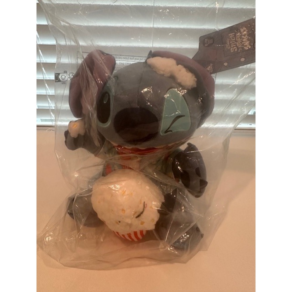 Disney Stitch as Popcorn Plush Snack Attack Stuffed Animal Toy New